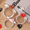 5Pcs PU Leather Heart Shaped Cable Organizer Clips, Reusable Cord Management Set for Tangle Storage 3