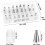24 -piece pipe tip set, storage box icing pipe tip, stainless steel pipe tip for cake decoration 2