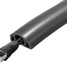 Floor Cable Cover 5m Black PVC SelfAdhesive Cord Protector for Home and Office Safety