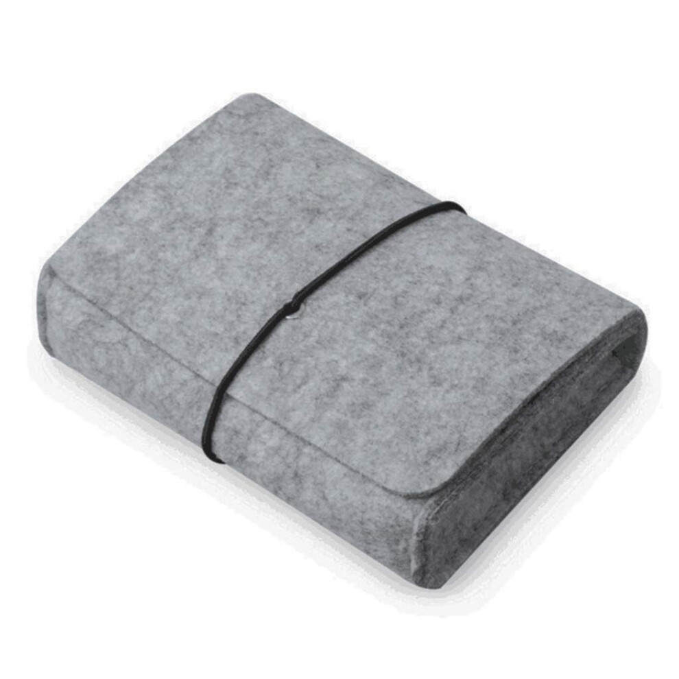 Felt Laptop Power Adapter Case With Soft Shockabsorbing Sleeve And Secure Tie Rope Closure 6.2X4.7in 9174973755814
