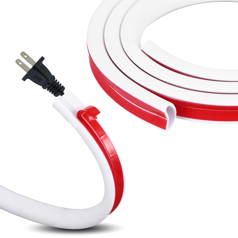 Cable Management Raceway White 1M Selfadhesive Flexible Round Pvc Cover For Wall And Floor 9174973755821