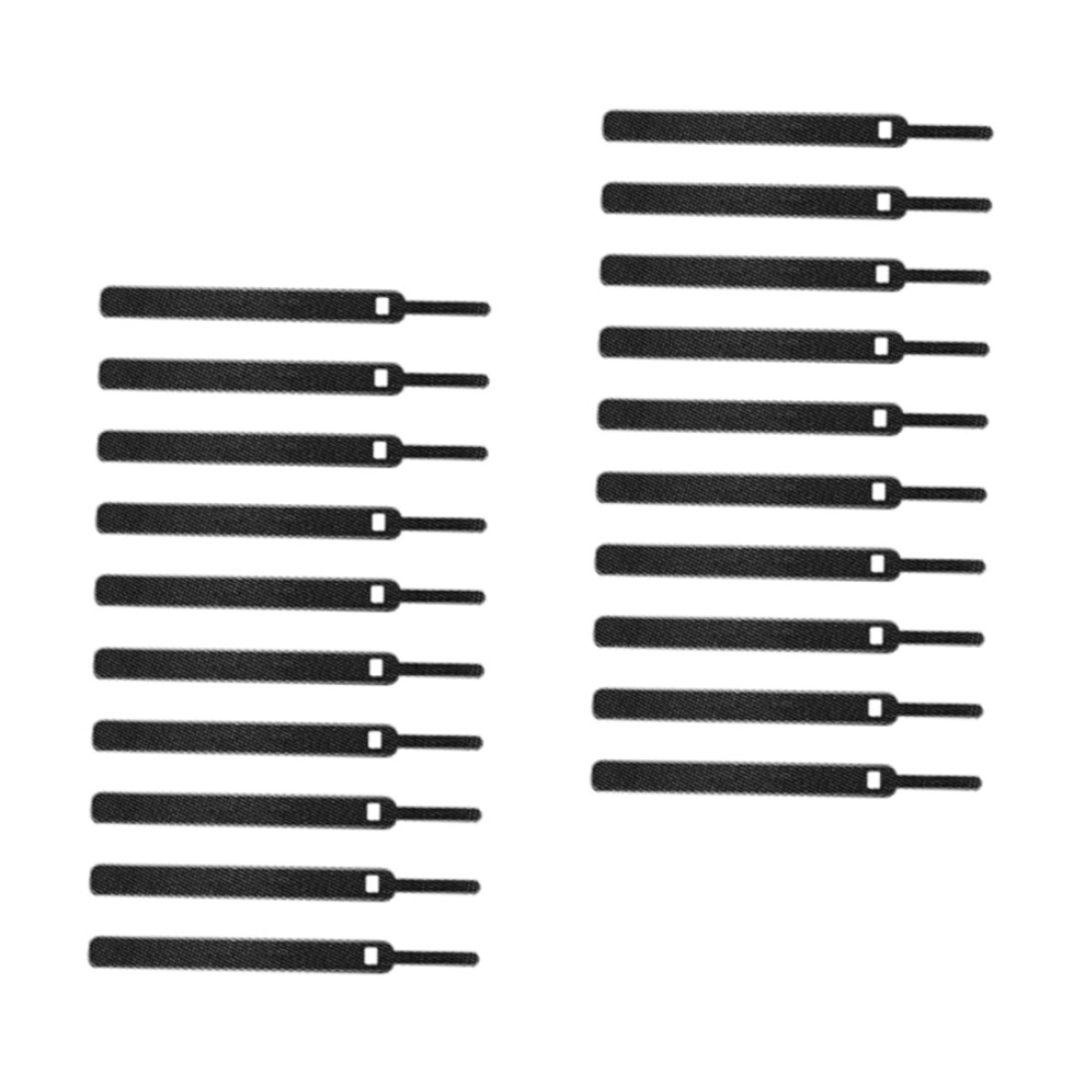40Pcs Cable Management Straps Reusable Hook And Loop Adjustable Nylon Ties For Home Office Wire Organization Black 9053599240150