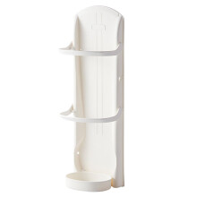 Wall Mounted Umbrella Stand with Drip Tray, White SpaceSaving Holder for Home Office Entryway