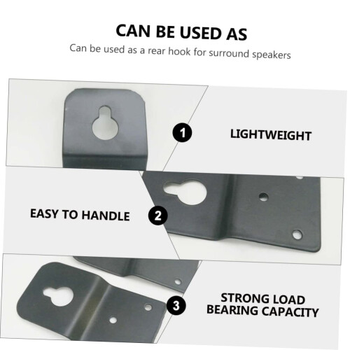 Speaker Mount Bracket Iron Wall Plate for Surround Sound Secure  Load Capacity Ceiling Set 2