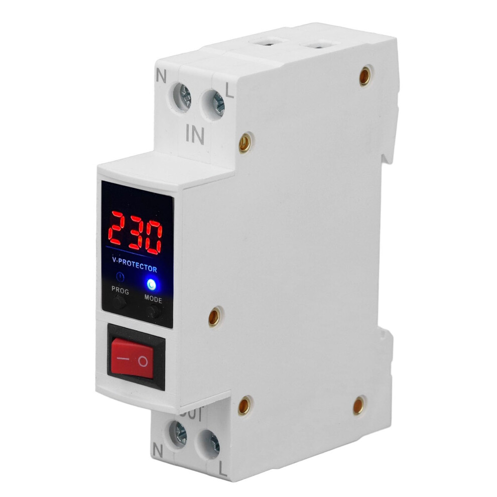 Single Phase Voltage Protector 230V 40A With Auto Reset And Overload Protection Din Rail Mounted 9053599240365
