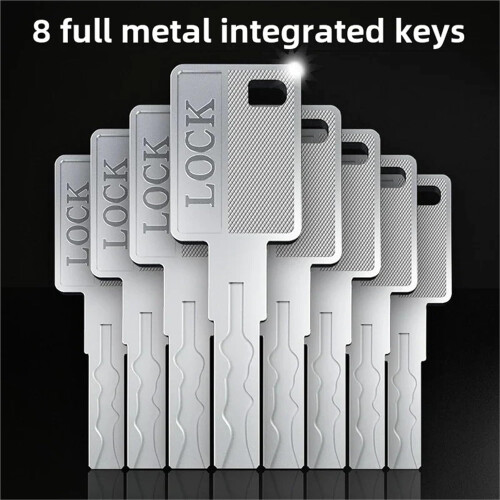 Door Lock Cylinder  Security Copper AntiTheft Core for Entrance Door with 8 Keys 75mm 1