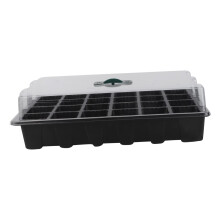 3pcs Seed Starter Tray with Transparent Humidity Dome for Hydroponic Gardening Durable Reusable Nursery Set