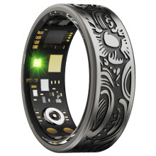 Smart Ring with Heart Rate and Sleep Tracking, GPS, Multi‑Sport Modes, IP68 Waterproof for iOS and Android
