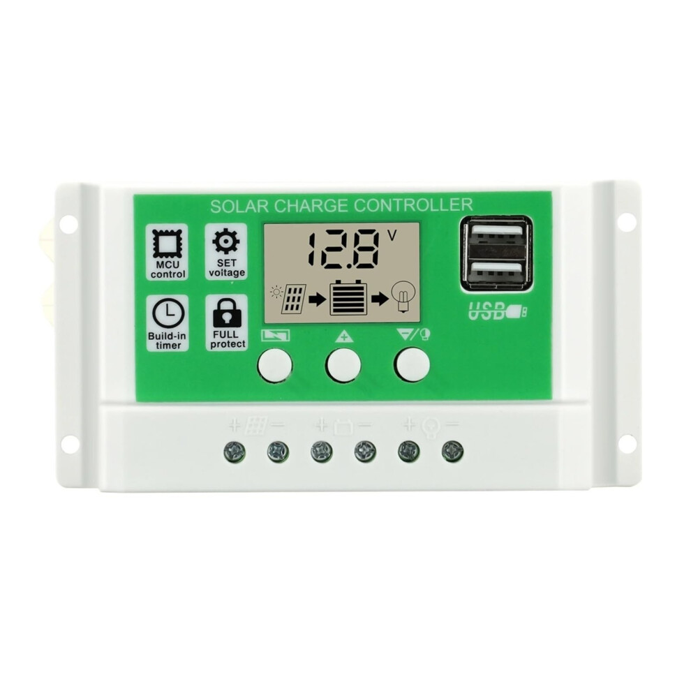 Pwm Solar Charge Controller 30A 12V 24V With Lcd Display For Rv Camper Boat Battery Protection 9113335865020