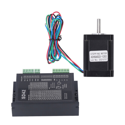 Micro Steps Adjustable Stepper Motor Driver, 2Phase Motor with Over Current Protection and Short Circuit Protection, Compact for CNC Controller