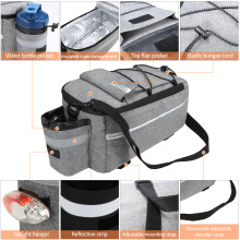 Fahrrad-Rückträger-Kühlertasche Groß, isolierte Fahrradaufbewahrung, MTB-Gepäcktasche