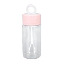 Electric Protein Shaker Bottle 300ml with Builtin Stirrer, Battery Operated Mixer for Smoothies and Supplements White Pink