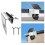Security Camera Mount Weatherproof Stainless Steel Adjustable Wall and Gutter Bracket for Eufy SoloCam S340 Black 4