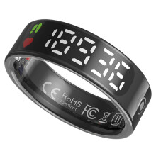Smart Ring with Heart Rate Monitor Sleep Tracking Gesture Control Waterproof Bluetooth Fitness