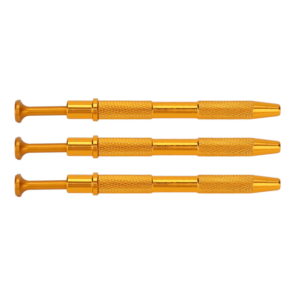Gold 3Pcs Alloy Piercing Ball Grabber Tweezers 12Cm Beads Holder