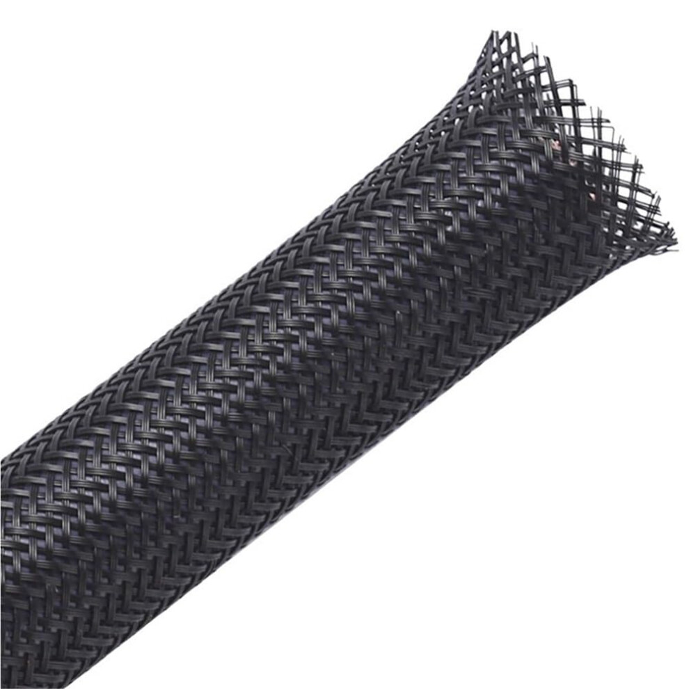 50Mm Expandable Braided Cable Sleeve Pet Mesh Wire Loom Black AbrasionâResistant Cable Organizer 9174973758181