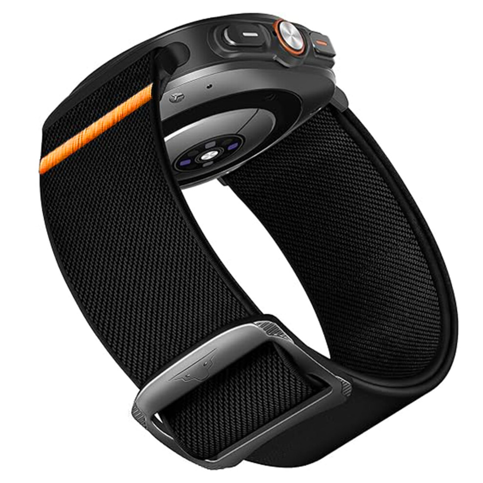 22Mm Stretchy Nylon Smartwatch Band For Idw28, Breathable Sport Strap Compatible With 1.85 Inch Watches Black 9310869722632