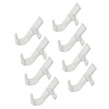 8 Pack Plastic Radiator Drying Rack with Hooks for Towels and Clothes, Bathroom and Laundry Use
