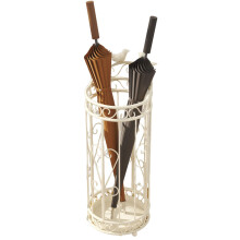 Metal Umbrella Stand with Drain Tray, Decorative Holder for Entryway, Quick Drying Geometric Design