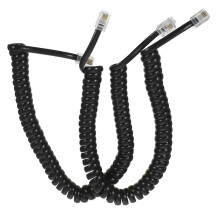 2pcs Coiled Telephone Cord for Landline Handset with Noise Reduction and Durable Flexible Build