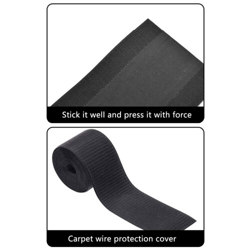 Floor Cable Cover Cord Organizer for Carpet and Hard Floors, Wire Protector Adjustable Length 2