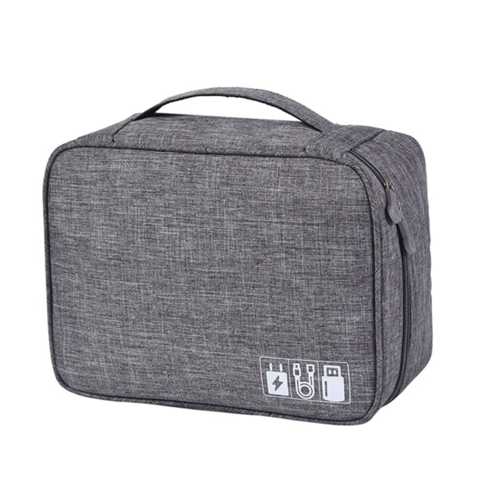 Waterproof Electronics Organizer Case For Cables, Power Banks, Earphones Â Travel Tech Bag Grey 9053599242291