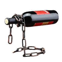 Wine Rack with European Design, Suspended Cast Iron Wine Bottle Holder for Elegant Home Display