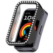 Case for Huawei Band 9 with Synthetic Diamond Finish, Scratch Resistant Protective Cover for Huawei Band 8 and 9