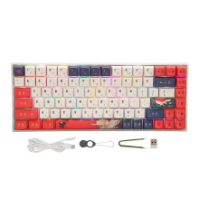 Mechanical Keyboard with3000mAh Battery, Contrast Color Gasket Mount Compact Layout for Home and Office