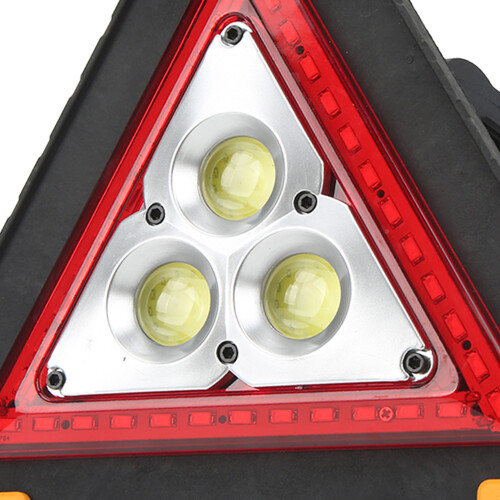 Portable LED Car Warning Triangle Lamp 21cm Foldable Emergency Light 2