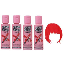 Crazy Color Hair Dye 100ml - Fire x4