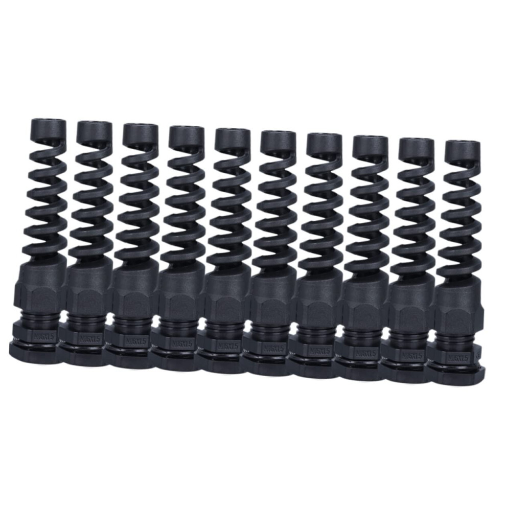 10Pcs Waterproof Cable Gland Connector Set With Strain Relief For Outdoor Electrical Wiring 9174973759928