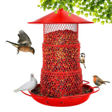 Squirrel Proof Metal Bird Feeder, Weatherproof 3Tier Hanging Outdoor Feeder 3.3LB for Cardinals