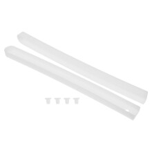 Plastic Drawer Slides with Screws, Smooth and Quiet White Rails for Kitchen Cabinets and Furniture