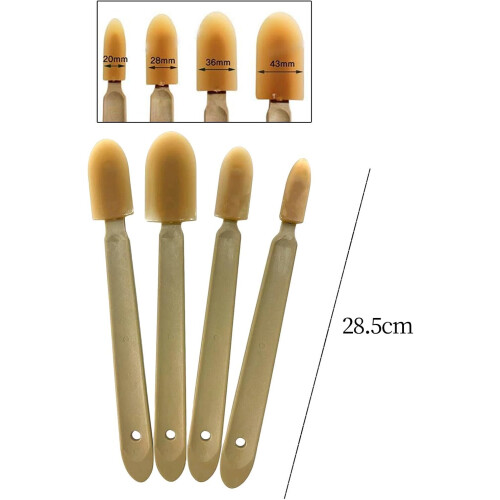 4Pcs Caulk Remover Tool Set with Bamboo Handle for Bathroom and Kitchen Tiles 1