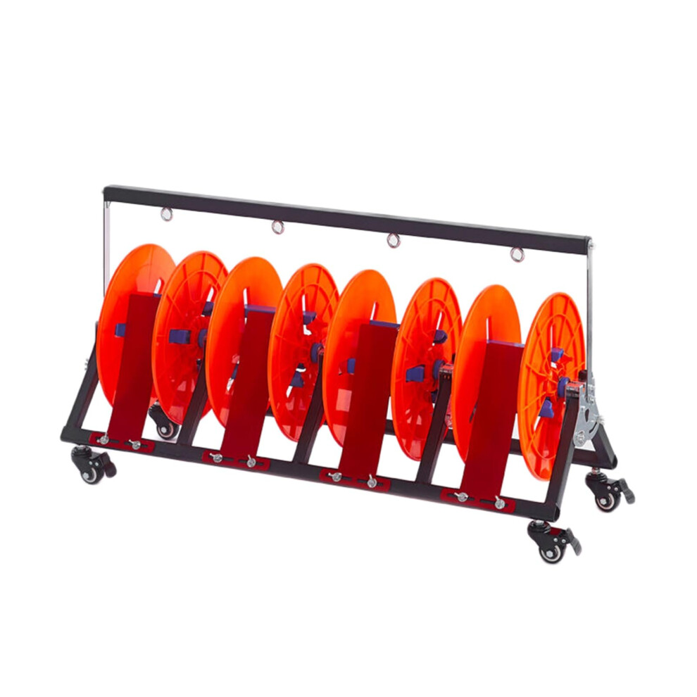 Foldable Wire Spool Rack With Wheels, 4 Reel Cable Dispenser Stand For Workshop 9174973760269