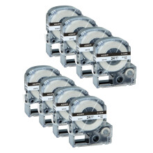 Label Maker Tape 24mm 1 Inch Black on White Compatible for LW600P LW700 LW900P LW1000P
