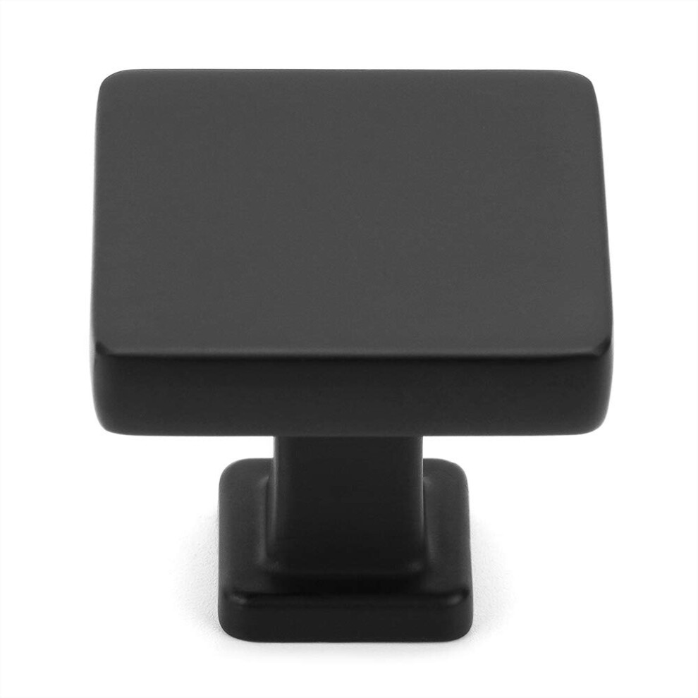 10 Pack Square Matte Black Cabinet Knobs, Single Hole Drawer Pulls For Kitchen, Bathroom, Dresser 9113335899230