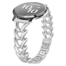 Stainless Steel Slim Chain Bracelet Replacement Watch Band for Garmin Lily 2 Women Starlight