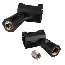 2Pack Microphone Clip with 5/8' to 3/8' Adapter for Shure SM57 SM58 Secure Adjustable Mic Holder