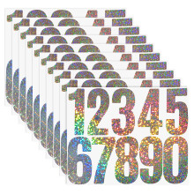 100PCS Mailbox Numbers 3 Inch Reflective Waterproof Vinyl Stickers for Address Doors Signs