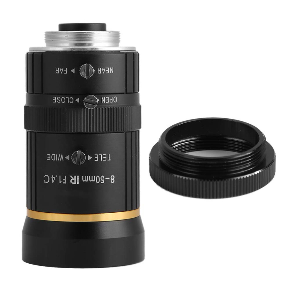 50Mm C Mount Cctv Camera Lens 3Mp Manual Aperture Security Zoom With Adjustable Focus Low Distortion 9053599244387