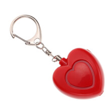 Heart Shaped Safety Alarm Keychain with LED Light, Loud Siren for Women Self Defense