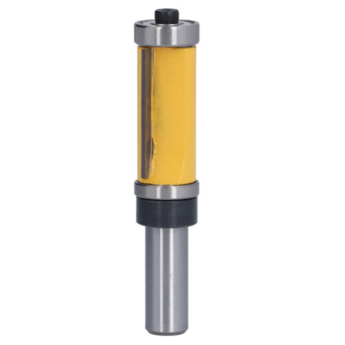 Woodworking Tool Flush Trim Router Bit with Perma SHIELD Coating Double Bearings Carbide Cutters for Precision Ground Cuts and Pattern Replication