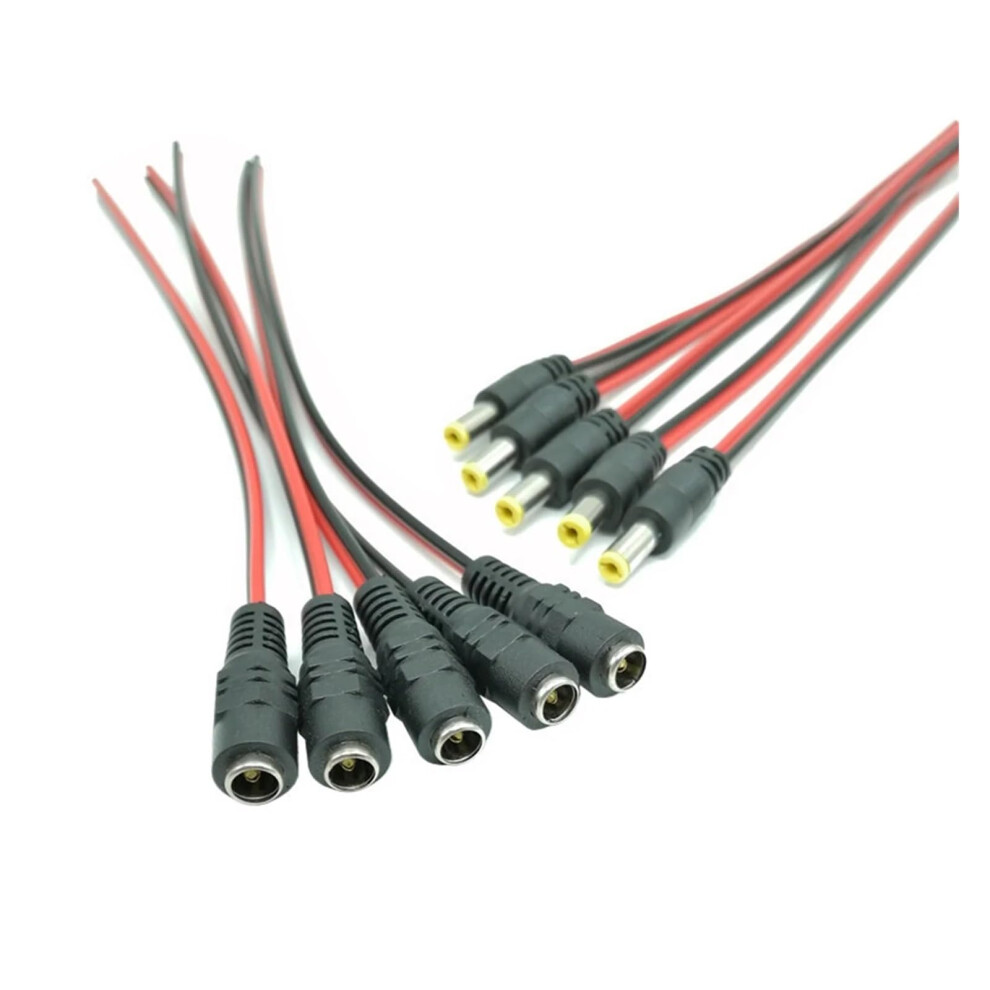 5Pcs 10Pcs 5.5Mm X 2.1Mm Male Female Dc Power Pigtail Cable For Cctv Camera And Led Lights 9174973761389