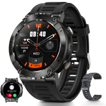 Military Smartwatch with Call Function, 1.32' HD Rugged Tactical Design, Outdoor Sports Fitness Tracker with Health Monitoring for iPhone and Android