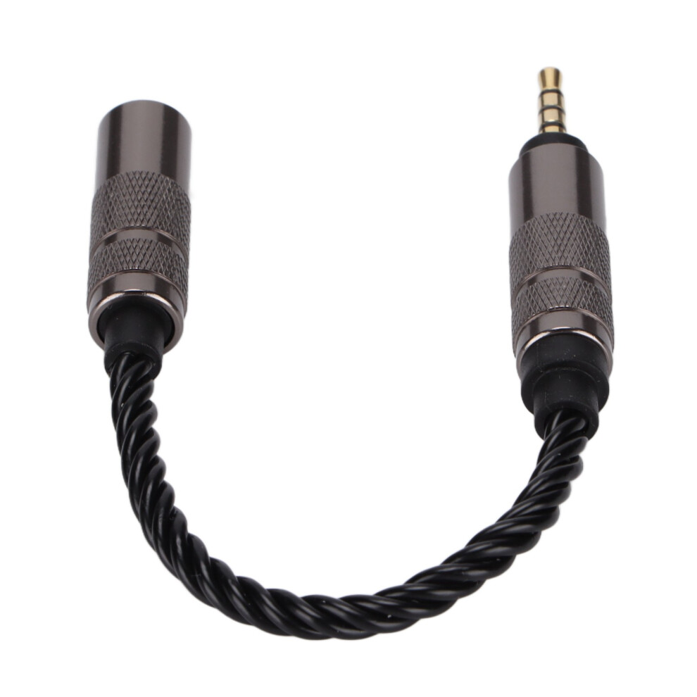 2.5Mm Male To 3.5Mm Female Stereo Audio Adapter, Plated Copper, 16Cm Loop Silver 8461391227070