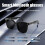 Smart Bluetooth Glasses with OpenEar Audio, Polarized UV Protection, Touch Control, Black 5