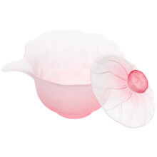 HeatResistant Glass Gongfu Tea Cup with Lotus Lid, Elegant Chinese Style Handleless Teacup for Home and Office