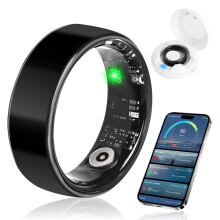 Smart Ring Fitness Tracker with Heart Rate Sleep Oximeter IP68 Waterproof for Women and Men